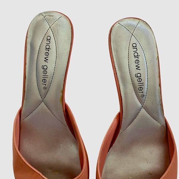 GUC Leather Andrew Geller mules in salmon - Picture 5 of 6